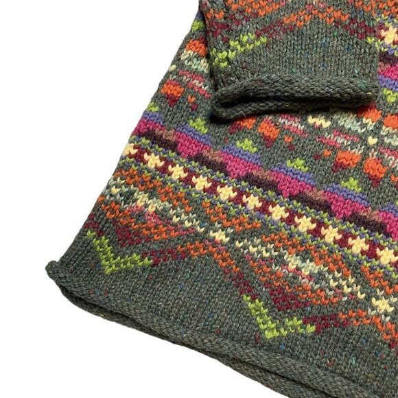 Wool Blend Fair Isle Moda International Sweater Size Medium - Picture 4 of 7